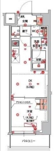 ハーモニーレジデンス山手サウス大塚 703 間取り図