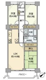 加賀ガーデンハイツ 4階 間取り図