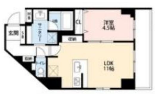 ミルーナヒルズD駒込 202 間取り図