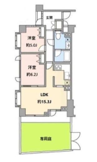ヒルハイツ御殿山アンビース 1階 間取り図