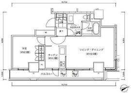 パークキューブ愛宕山タワー 1605 間取り図