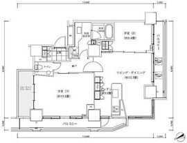 パークキューブ愛宕山タワー 2802 間取り図