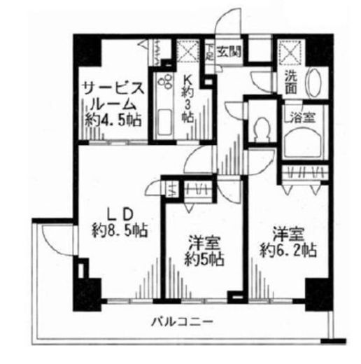 ドゥーエ東十条 503 間取り図