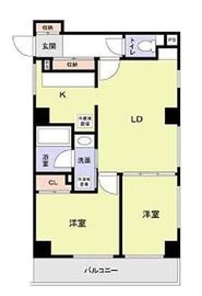 マイキャッスル中目黒2 2階 間取り図