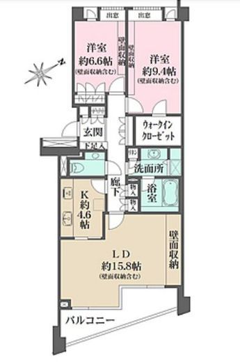 パークハウス代々木公園 3階 間取り図