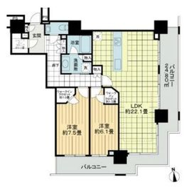 ベイクレストタワー 5階 間取り図