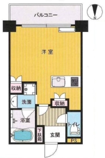 グローリオ東新宿 14階 間取り図