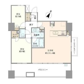 シティテラス大井仙台坂ヒルトップガーデン 21階 間取り図