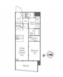 プラウド銀座一丁目 9階 間取り図