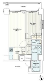 ドゥーエ新富町 904 間取り図