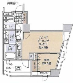 シティハウス代々木ステーションコート 8階 間取り図