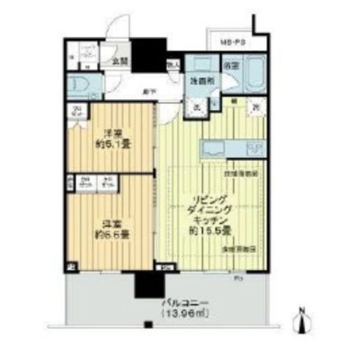 プラウドタワー武蔵小杉 37階 間取り図