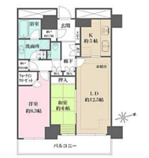 Wコンフォートタワーズ EAST 34階 間取り図