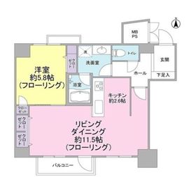 日神パレステージ西麻布 13階 間取り図