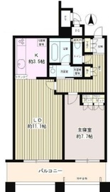 ディアマークスキャピタルタワー 807 間取り図