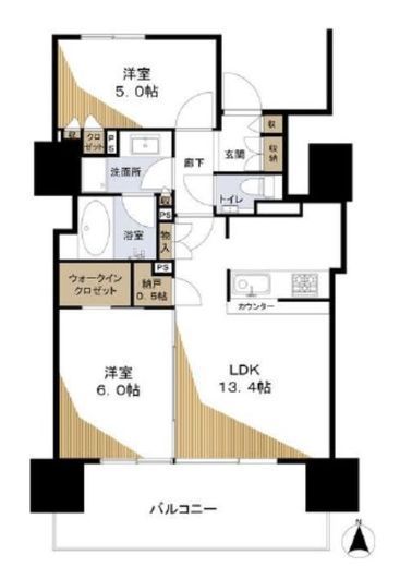 ザ・グランアルト錦糸町 9階 間取り図