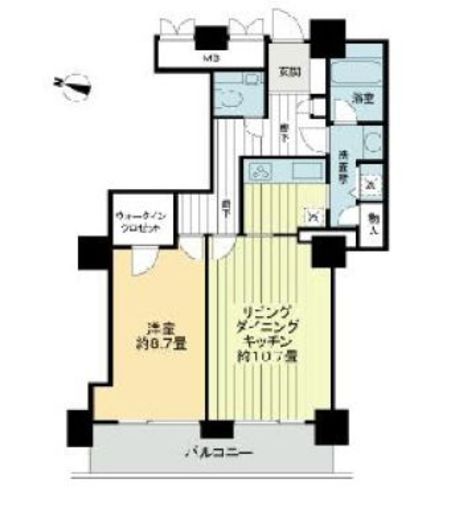 サンクォーレタワー 6階 間取り図