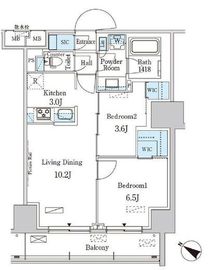 パークアクシス赤羽南 701 間取り図