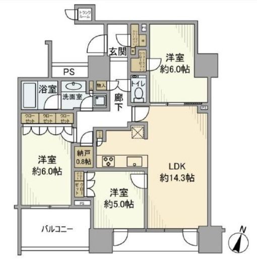シティタワー大井町 9階 間取り図