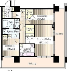 アーバンドックパークシティ豊洲タワー 28階 間取り図