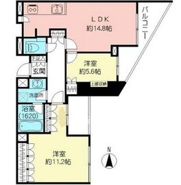 ディアナガーデン広尾 4階 間取り図