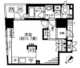 アクシルコート御茶ノ水 9階 間取り図