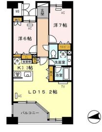 ロイヤルパークス西新井 1307 間取り図