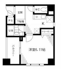 プライムアーバン千代田富士見 802 間取り図