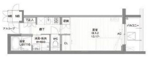 ガーデン東新宿 616 間取り図