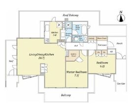 ディアナコート祐天寺 4階 間取り図