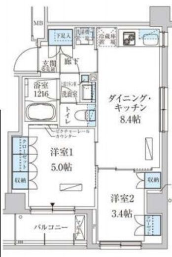 パークアクシス池上 306 間取り図