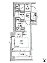 ブランズ六本木 2階 間取り図