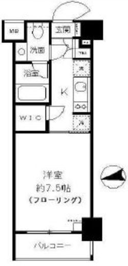 パークリュクス白金mono グレージュ 1階 間取り図