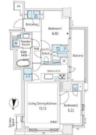 パークホームズ中目黒 3階 間取り図
