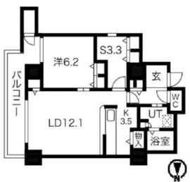 シティコート目黒 4-715 間取り図