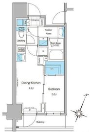 ルフォンプログレ千代田御茶ノ水 1202 間取り図