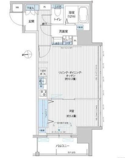 レジェンダリーガーデン赤羽ウェストビュー 404 間取り図