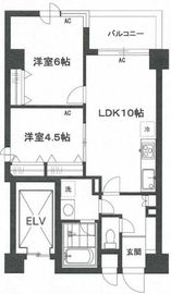 クレッセント中目黒 6階 間取り図