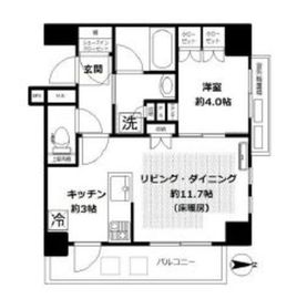 リビオレゾン清澄庭園 4階 間取り図