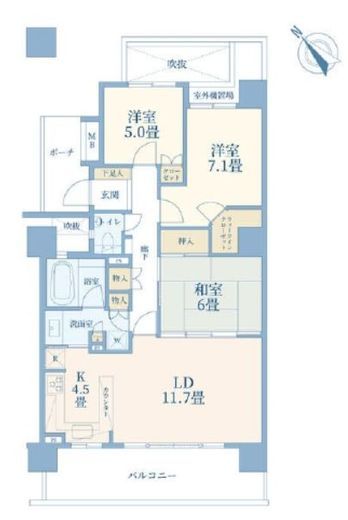 シエルズガーデンエールタワー 17階 間取り図