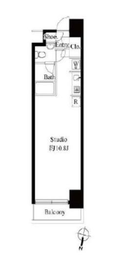 グレンパーク秋葉原イースト 308 間取り図