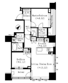 パークタワー高輪 8階 間取り図