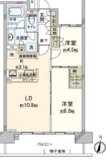 パークホームズ東陽町キャナルアリーナ 8階 間取り図