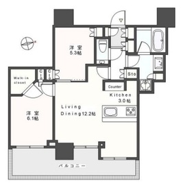 ブランズ麻布狸穴町 4階 間取り図