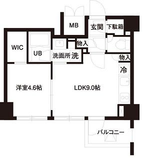 レジディア白金高輪 402 間取り図