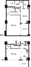 レジディア白金高輪 102 間取り図