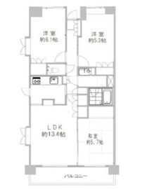 イーストパークス大島サザンスクエア 3階 間取り図