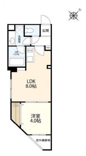ウェルスクエアイズム千駄ヶ谷 501 間取り図