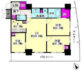 ステーションツインタワーズ糀谷フロントイースト 3階 間取り図