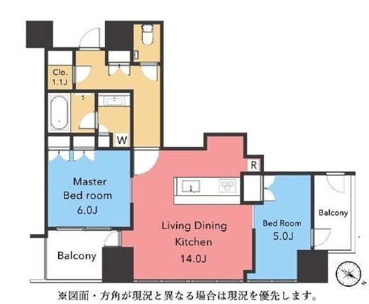 パークタワー上野池之端 3階 間取り図